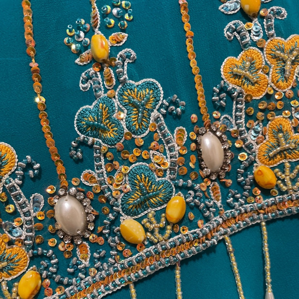 Teal medi desi wear